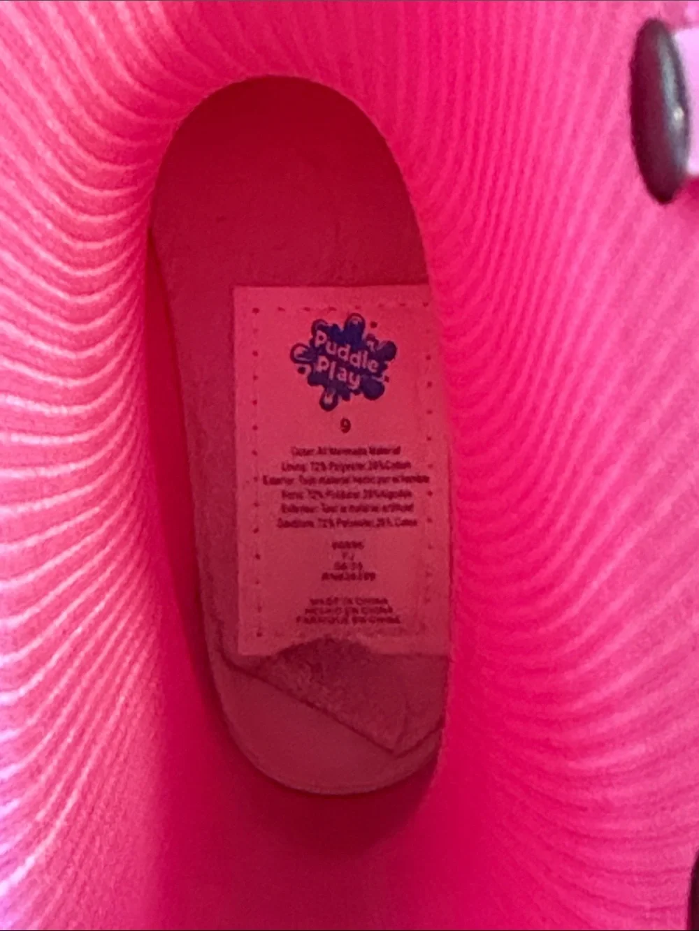 Puddle Play bright pink